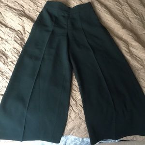 White leg high waist pants